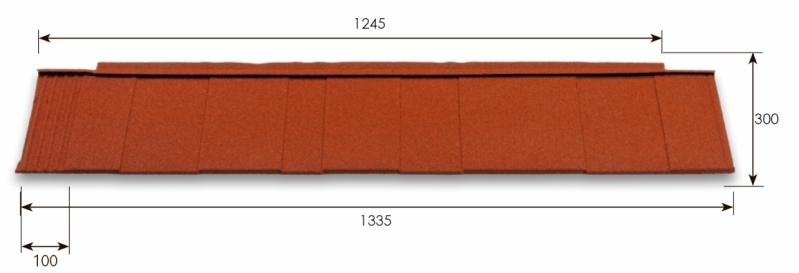 metrotile shingle size